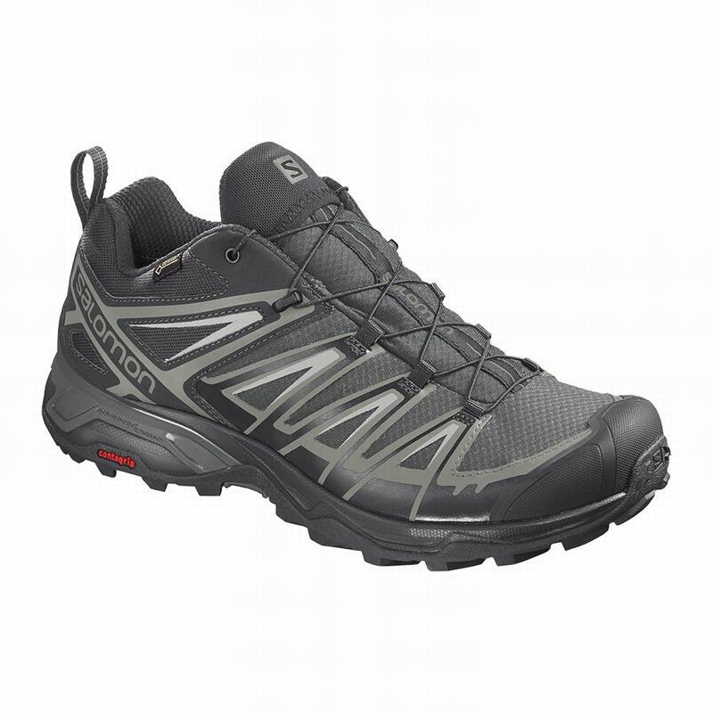 SALOMON X ULTRA 3 GORE-TEX Philippines - Men's Hiking Shoes - Grey | 204631-FHN